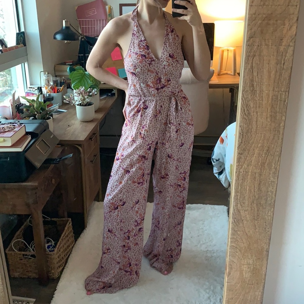 RESA Floral Pink and White Jumpsuit